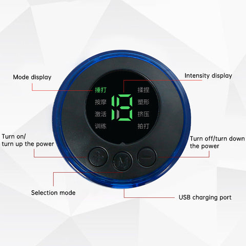 EMS Masseur de Cou à Impulsion Électrique Patch de Massage Cervical Autocollant Dorsal Stimulateur Musculaire Portable Soulagement de la Douleur Relaxation Masseur