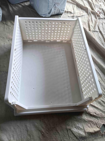 Organiseur de penderie pliable et empilable multifonctionnel pour vêtements (Lot de 2)