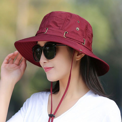 Eight-Button Head Circumference 54-59Cm Foldable Breathable Sun Hat
