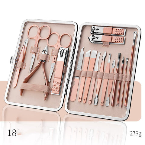 Professional Scissors Nail Clippers Set Ear Spoon Dead Skin Pliers Nail Cutting Pliers Pedicure Knife Nail Groove Trimmers - Fashionner