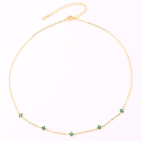 Ins Style Fashion Blue Flower Necklace Vacation Beach Travel Spring Summer Jewelry - Fashionner