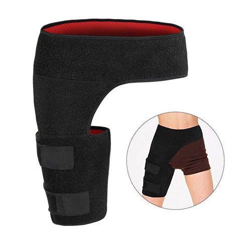 Attelle de compression pour la hanche pour blessures aux ischio-jambiers, entorses, nerf sciatique, fitness, course à pied et yoga