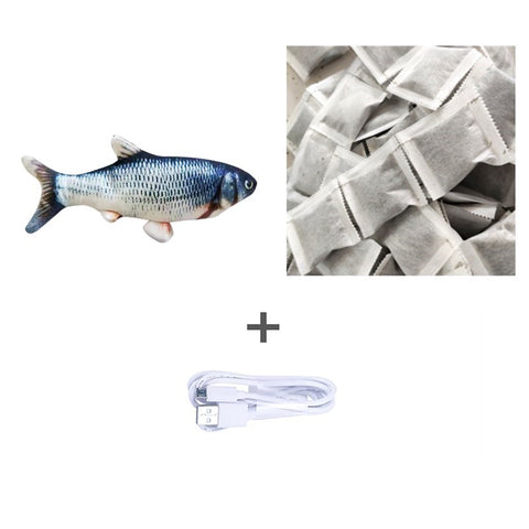 Version sans herbe à chat - Jouet électrique de simulation de poisson sauteur
