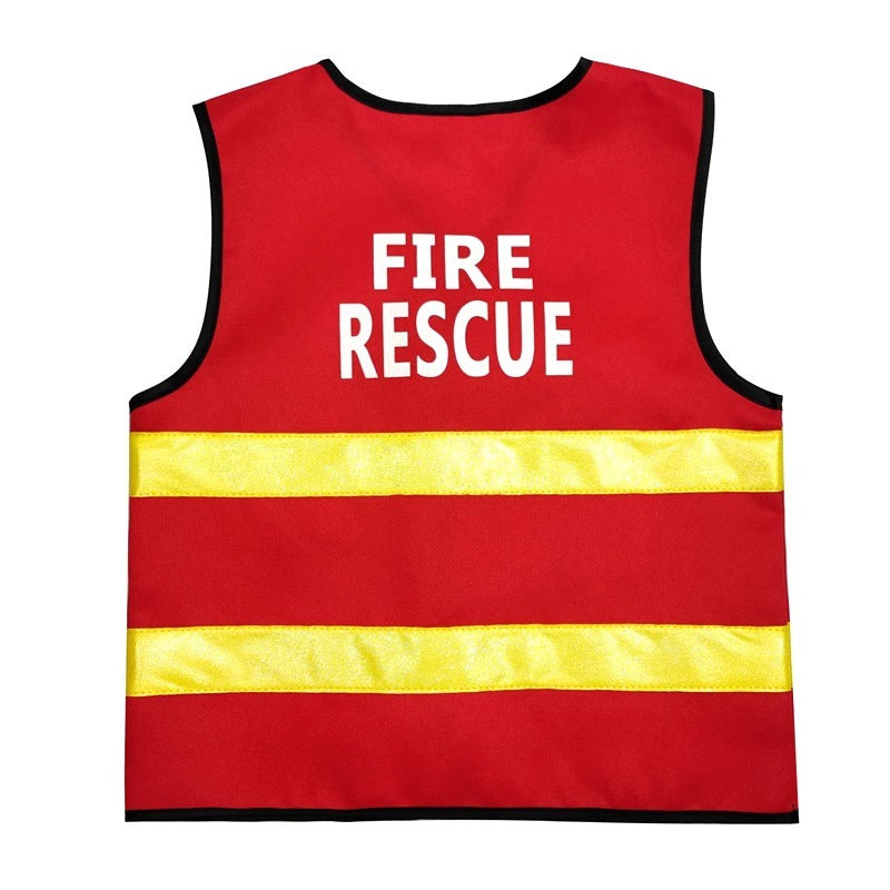 Children's Fire Fighter Vest 6-piece Set As The Light Goes Out Cosplay Clothes
