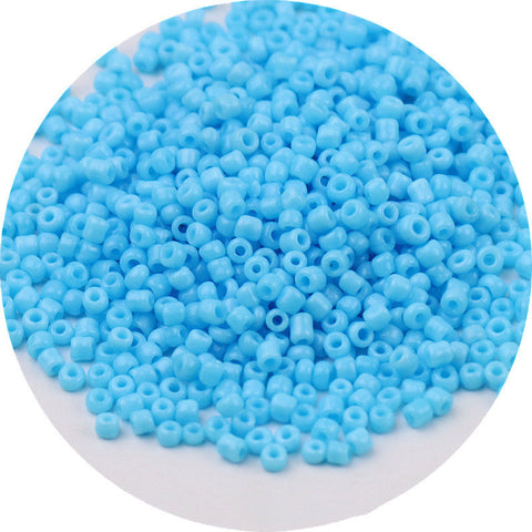 Perles de riz en verre peintes de couleurs mélangées