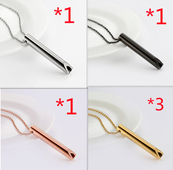 Breathing Necklace Adjustable Breathing Relieve Pressure Ornament Stainless Steel Decompression Jewelry