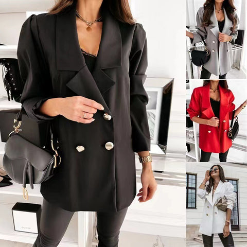 Blazer décontracté croisé pour femme
