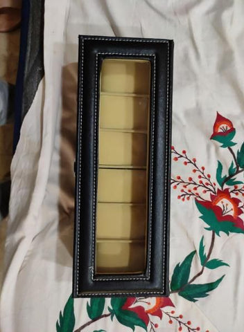 Boîte de rangement en bois pour montres avec couvercle en verre