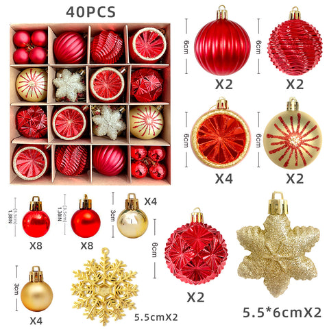 Décoration de Noël 6cm boule électrolytique boule en plastique boule peinte de forme spéciale cadeau de boule de Noël pendentif de sapin de Noël