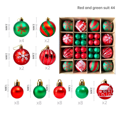 Décoration de Noël 6cm boule électrolytique boule en plastique boule peinte de forme spéciale cadeau de boule de Noël pendentif de sapin de Noël