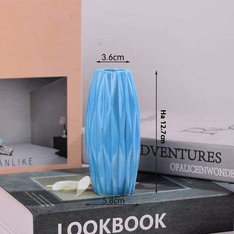 Petit vase en céramique Mini arrangement floral Hydroponique Ornements décoratifs simples