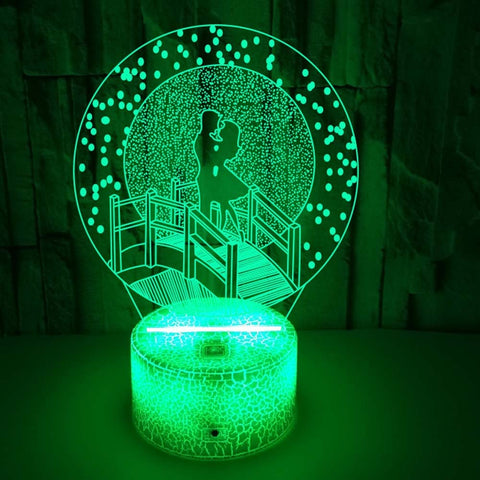 Pont des Amoureux Lampe de Nuit 3D Cadeau Créatif 3D