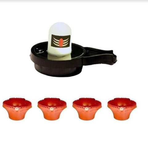 Shivling capteur d'eau + 4 Diya (L16)