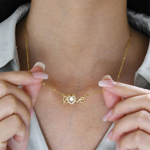 Valentines Day Gift New Titanium Steel Necklace Fashion New Love Smart Necklace Female Clavicle Chain Fashion Jewelry Woman - Fashionner