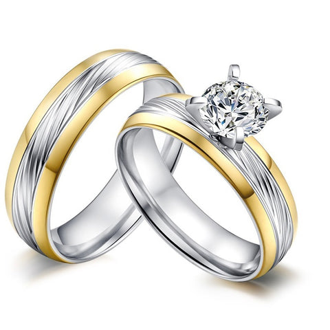 Bague de couple décorative