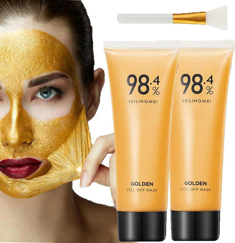 Masque Pelliculable Doré (Lot de 2)