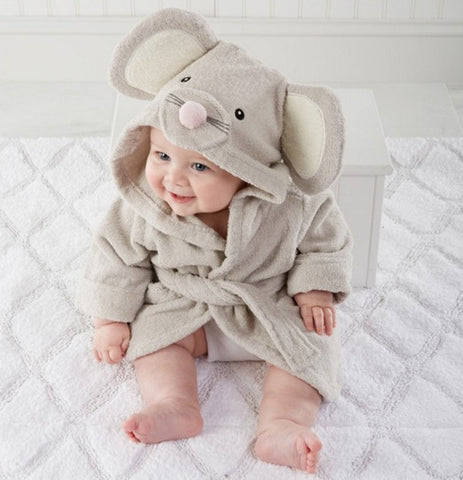 Serviettes de bain pour bébé en coton à capuche pour enfants, modèle animal de dessin animé mignon