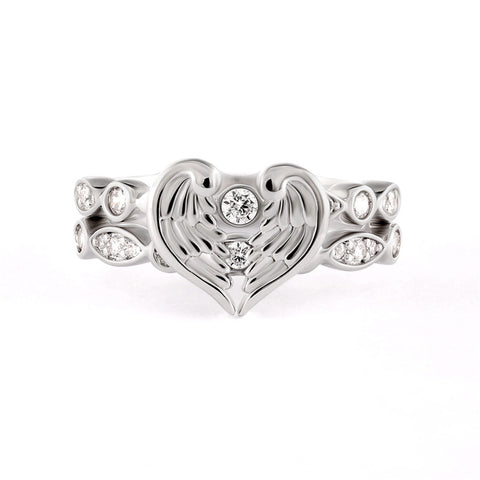 Bague de couple Angel Wings diamant
