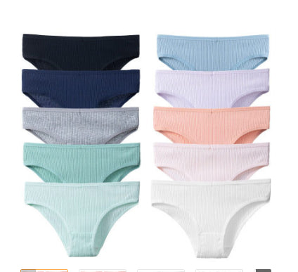 Women's Cotton Breathable Threaded Briefs - Fashionner