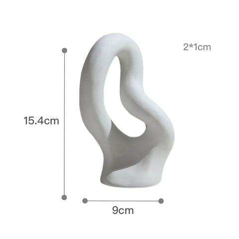 Vase à sculpture en céramique brute unie pour hydroponie