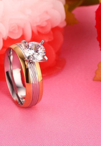 Bague de couple décorative