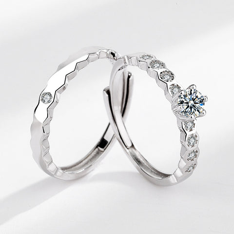 Accessoires de couple bague alvéolée