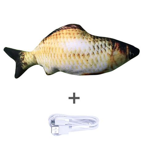 Version sans herbe à chat - Jouet électrique de simulation de poisson sauteur