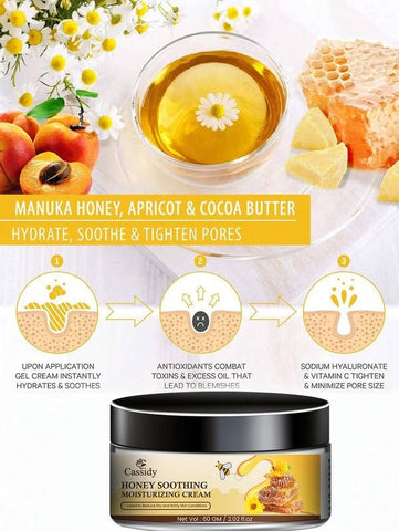 CASSIDY Crème Hydratante Apaisante au Miel 60g