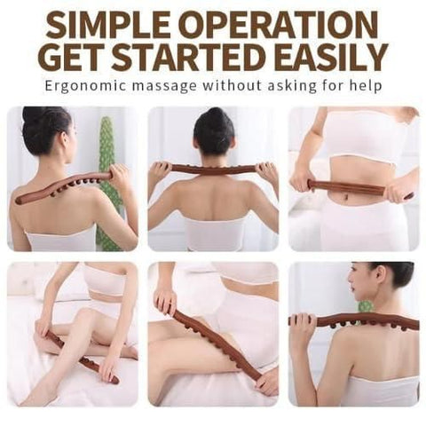 Bâton de massage en bois