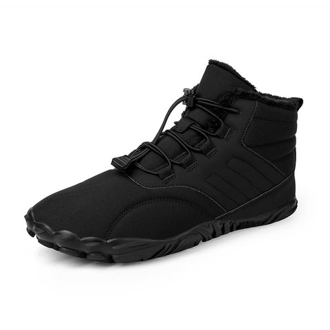 Five Finger Outdoor Sports Cotton Shoes, Men's and Women's Plush Warm Boots, Wear resistant, Non slip, Snow Boots, Winter Thickened Couple Shoes - Fashionner