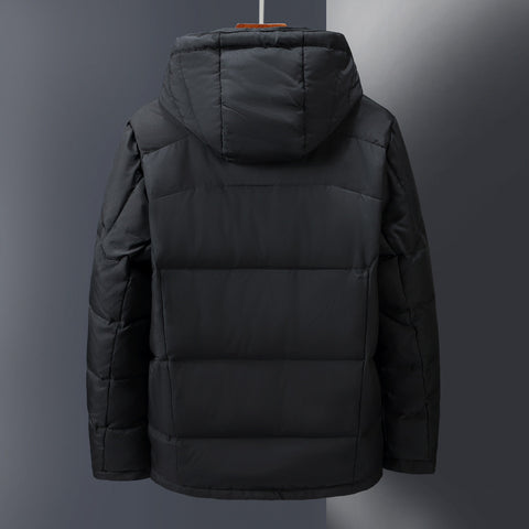Veste à Capuche Coupe-Vent d'Extérieur Manteau de Sport Décontracté avec Poches Vêtements Chauds pour Hommes
