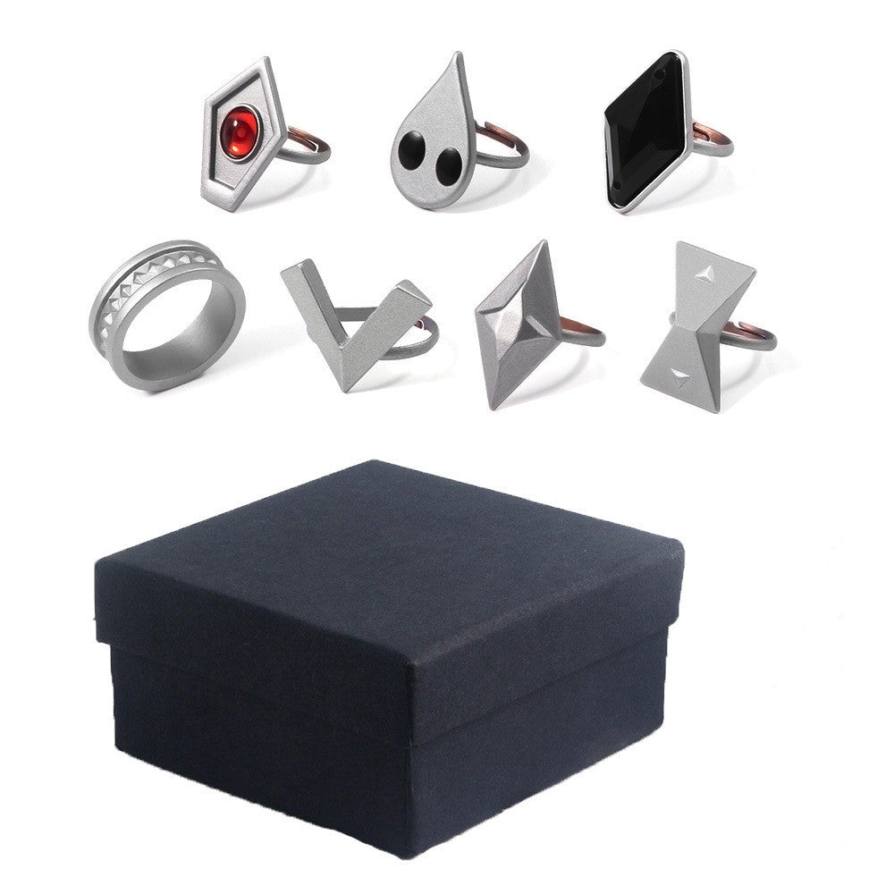 Buy Walnut Exquisite Black Ring Set online at Fashionner.