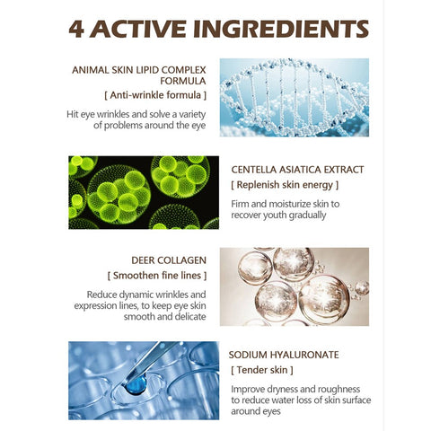 1 Crème magique pour les yeux anti-cernes, anti-rides, anti-poches, réparatrice, sérum pour les yeux au crocodile, sérum au collagène peptidique, soin des yeux