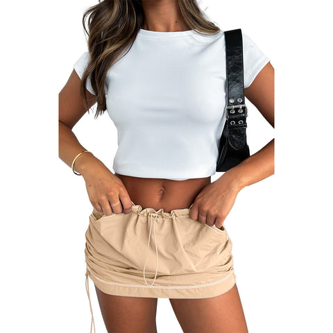 Jupe cargo athleisure à poches pour femme