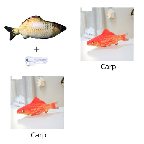 Version sans herbe à chat - Jouet électrique de simulation de poisson sauteur