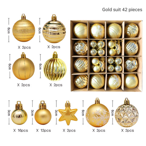 Décoration de Noël 6cm boule électrolytique boule en plastique boule peinte de forme spéciale cadeau de boule de Noël pendentif de sapin de Noël