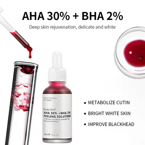 Sérum exfoliant profond naturel et organique AHA 30 % BHA 2 % pour le visage – Vente chaude