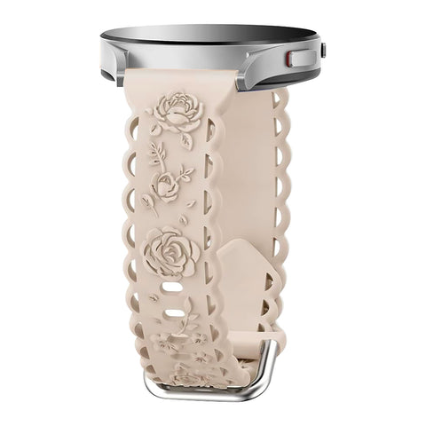 Suitable For 20Mm Flat Silicone Strap With Hollowed Out Rose Style Strap
