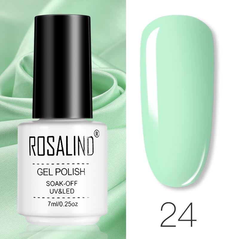 ROSALIND Gel Polish Set Manicure for Nails Semi Permanent Vernis top coat UV LED Gel Varnish Soak Off Nail Art Gel Nail Polish - Fashionner