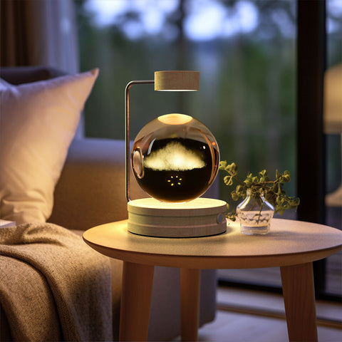 Veilleuse d'intérieur dinosaure cosmique boule de cristal, alimentée par USB, lumière chaude de chevet, cadeau d'anniversaire