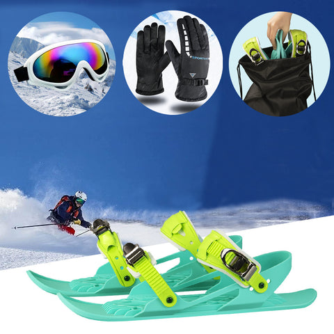Mini-skis portables courts et réglables pour la neige