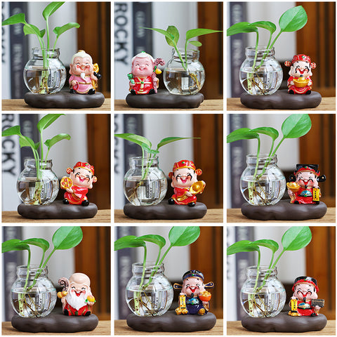 Vase hydroponique décoratif Lucky Jinbao