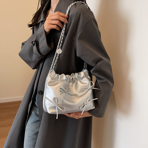 Sac à bandoulière plissé chic