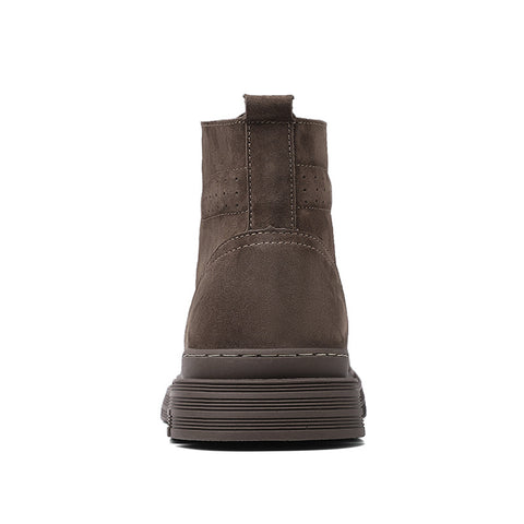 Round Toe Top Layer Cowhide Casual Men's Leather Boots