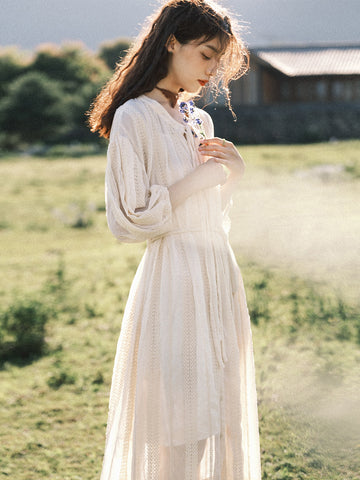 Robe deux pièces épaisse style bohème chic