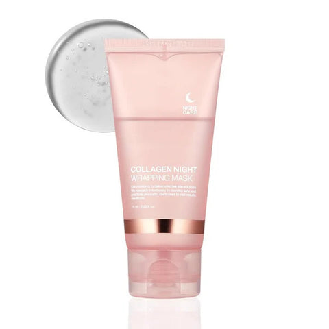 Masque de nuit visage au collagène Ingrédients naturels Raffermissant Élasticité & Hydratation Anti-rides Pour les soins de la peau