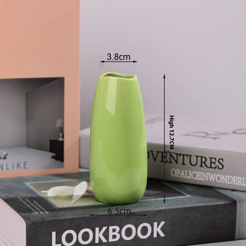 Petit vase en céramique Mini arrangement floral Hydroponique Ornements décoratifs simples