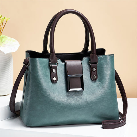 Women Shoulder Bag Big Buckle Handbags Work Daily Office Crossbody Bags - Fashionner