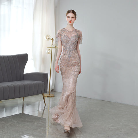 Robe de Soirée Sirène de Luxe pour Dames, pour Banquet