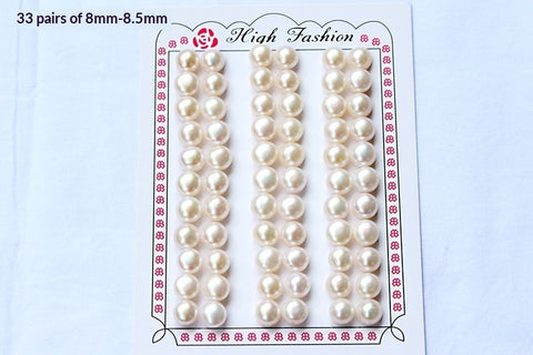 Buy Half-Hole Aurora-Colored Natural Freshwater Flat-Round White Pearls online at Fashionner.
